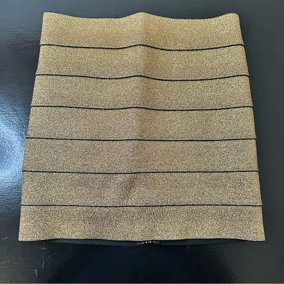Pleasure Doing Business Dresses & Skirts - Pleasure Doing Business Gold and Black Pencil Skirt